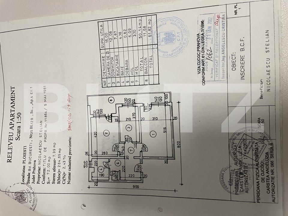 Apartament 2 camere, 50 mp, bulevardul Bucuresti