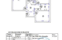 Apartament decomandat,3 camere, 59 mp utili + 10 mp terasa  zona Gheorghe Doja 
