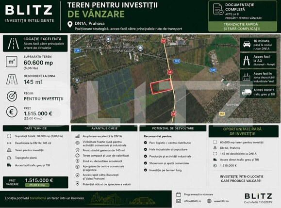 Teren de vânzare Exterior Est - 148349TV | BLITZ Ploieşti | Poza1