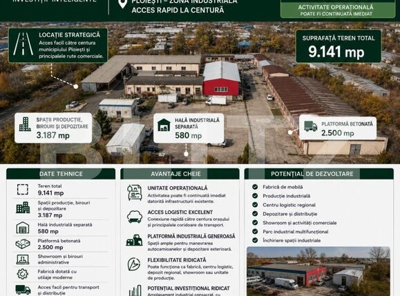 Spațiu industrial de vânzare Mihai Bravu - 156875SVI | BLITZ Ploieşti | Poza1