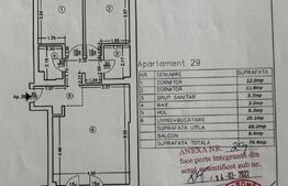 Apartament 3 camere 68 mp, decomandat, mobilat si utilat zona Vest, cartier VAMT