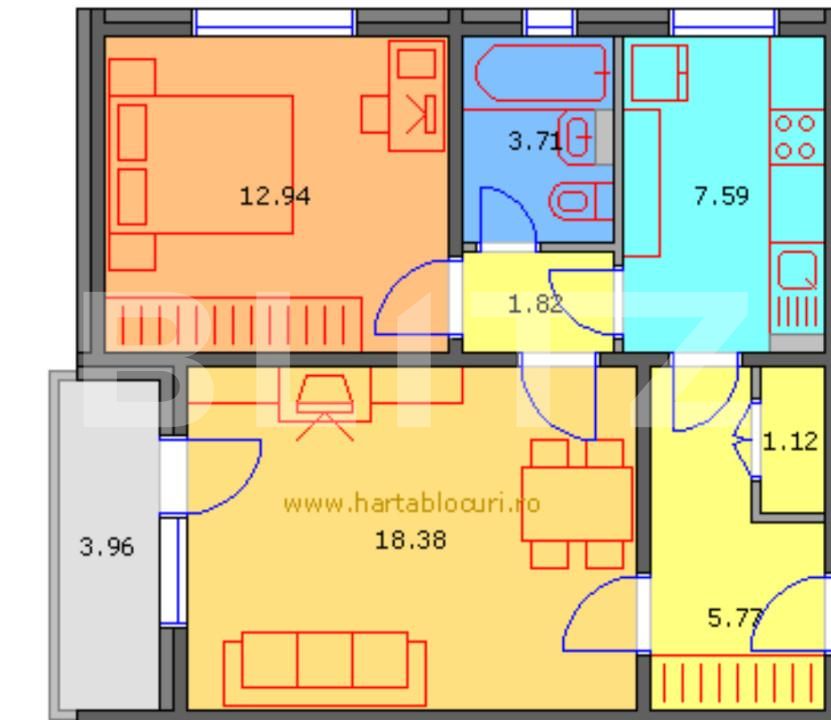 Apartament de vânzare 2 camere Vest - 162597AV | BLITZ Ploieşti | Poza8