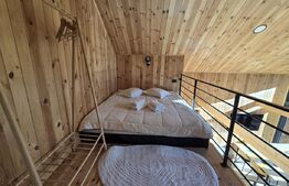 Cabane scandinave premium, vedere către pădure – investiție turistică în Sinaia