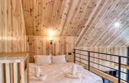 Cabane scandinave premium, vedere către pădure – investiție turistică în Sinaia