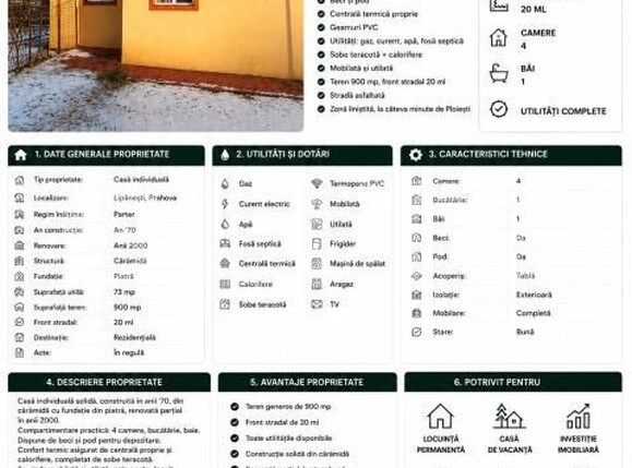 Casa de vânzare 3 camere Lipanesti - 188622CV | BLITZ Ploieşti | Poza1