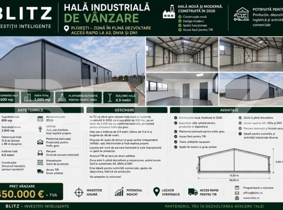 Spațiu industrial de închiriat Brazi - 190844SII | BLITZ Ploieşti | Poza1