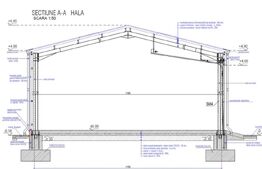 Hala moderna 600 mp,platforma betonata 2000 mp cu acces facil autostrada A3
