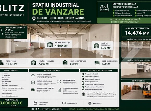 Spațiu industrial de vânzare Lipanesti - 193898SVI | BLITZ Ploieşti | Poza1