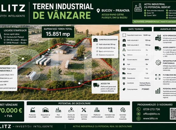 Spațiu industrial de vânzare Bucov - 197793SVI | BLITZ Ploieşti | Poza1