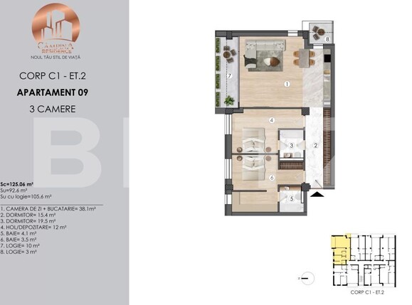 Apartament de vânzare 3 camere Campina - 197831AV | BLITZ Ploieşti | Poza7
