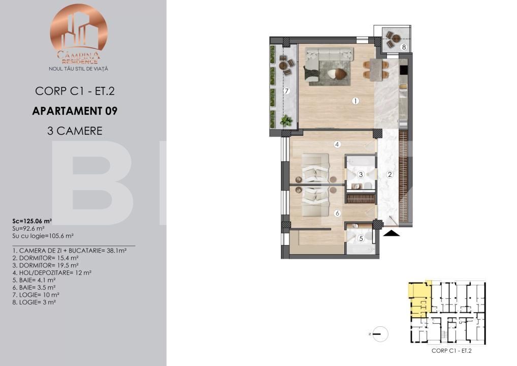 Apartament de vânzare 3 camere Campina - 197831AV | BLITZ Ploieşti | Poza7