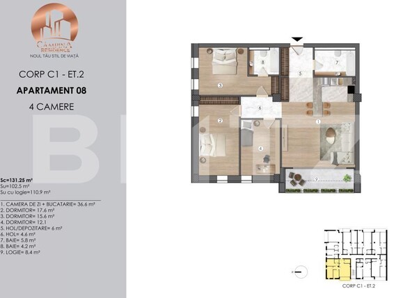 Apartament de vânzare 4 camere Campina - 197836AV | BLITZ Ploieşti | Poza3