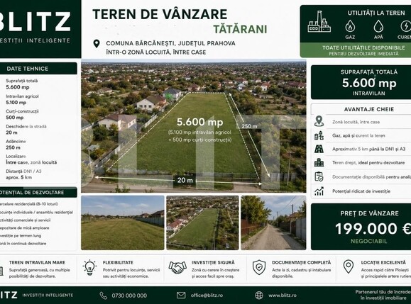 Teren de vânzare Barcanesti - 203299TV | BLITZ Ploieşti | Poza1