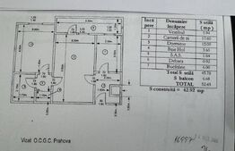 Apartament 2 camere,  1977, Cantacuzino. 