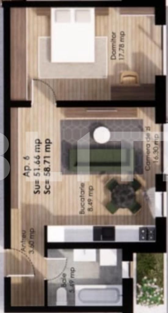 Apartament de vânzare 2 camere Nord - 121498AV | BLITZ Satu Mare | Poza2