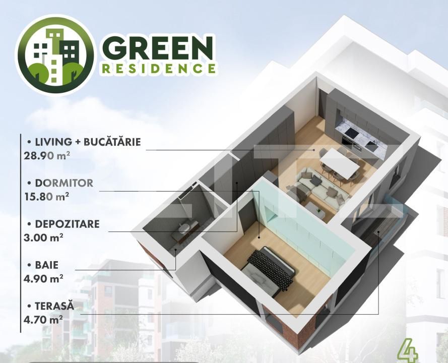 Apartament de vânzare 2 camere Micro 17 - 139668AV | BLITZ Satu Mare | Poza16