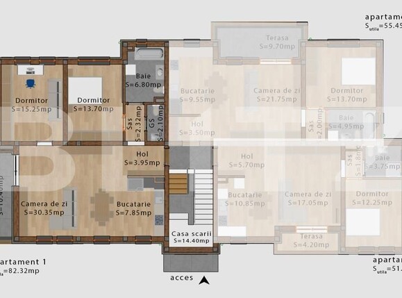 Apartament de vânzare 3 camere Nord - 139673AV | BLITZ Satu Mare | Poza6