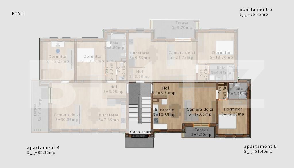 Apartament de vânzare 3 camere Nord - 139673AV | BLITZ Satu Mare | Poza4