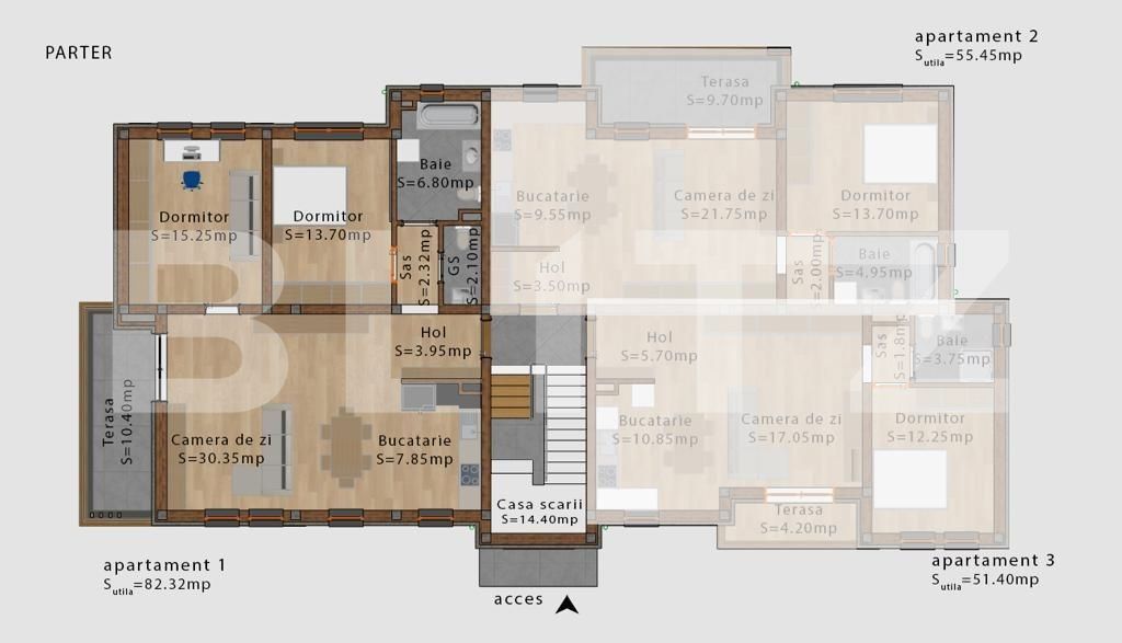 Apartament de vânzare 3 camere Nord - 139673AV | BLITZ Satu Mare | Poza6