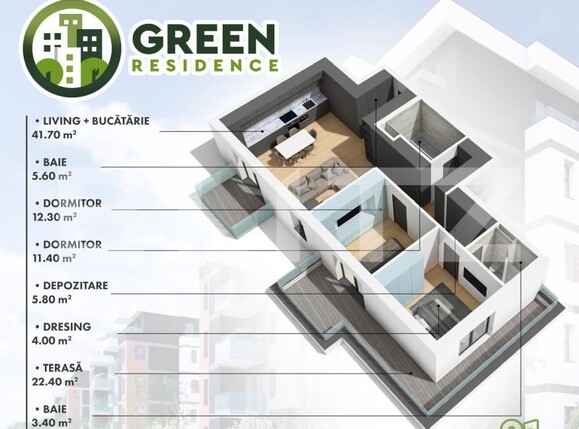 Apartament de vânzare 3 camere Micro 17 - 139691AV | BLITZ Satu Mare | Poza9