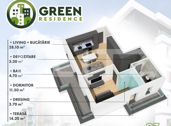 Apartament de vânzare 2 camere Micro 17 - 139692AV | BLITZ Satu Mare | Poza8