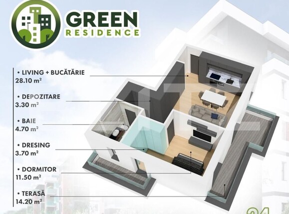 Apartament de vânzare 2 camere Micro 17 - 139692AV | BLITZ Satu Mare | Poza9