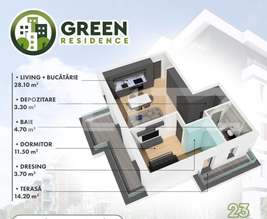 Apartament de vânzare 2 camere Micro 17 - 139692AV | BLITZ Satu Mare | Poza8