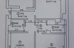 Apartament renovat cu 3 camere, 75 mp, etaj 4/4,  în Carpați 2