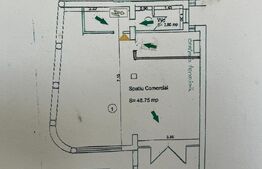 Spațiu comercial, de vanzare, 51,55 mp, zona Liceul German
