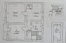Casa 4 camere 110 mp .Teren 200 mp . Odoreu