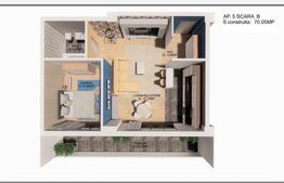 Apartament cu 2 camere, 70 mp, zona Centrala 
