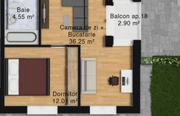 Apartament complex Green Residence Vest, 53 mp, loc de parcare inclus, zona Vest