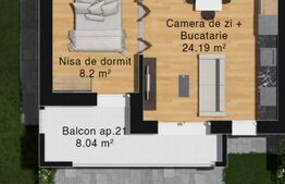 Apartament complex Green Residence Vest, 37 mp, loc de parcare inclus, zona Vest