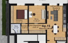 Apartament complex Green Residence Vest, 71 mp, loc de parcare inclus, zona Vest