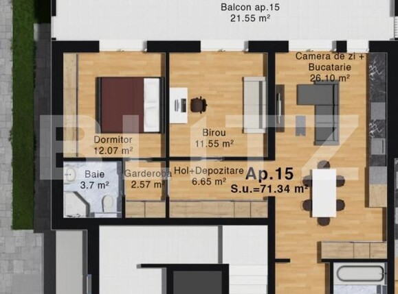 Apartament de vânzare 3 camere Vetiş - 194702AV | BLITZ Satu Mare | Poza1