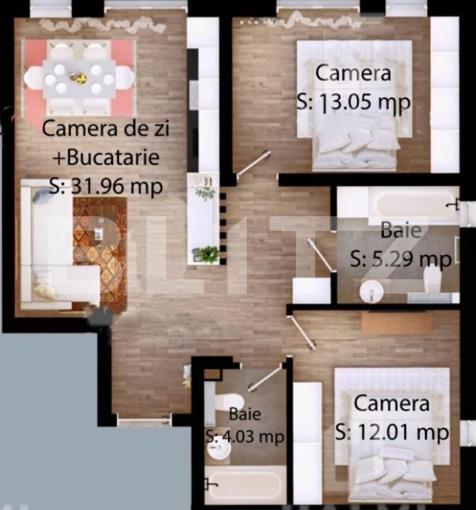 Apartament de vânzare 3 camere Careiului - 206804AV | BLITZ Satu Mare | Poza12