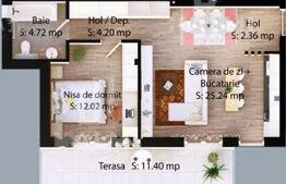 Apartament cu 2 camere, 49 mp, zona Careiului 