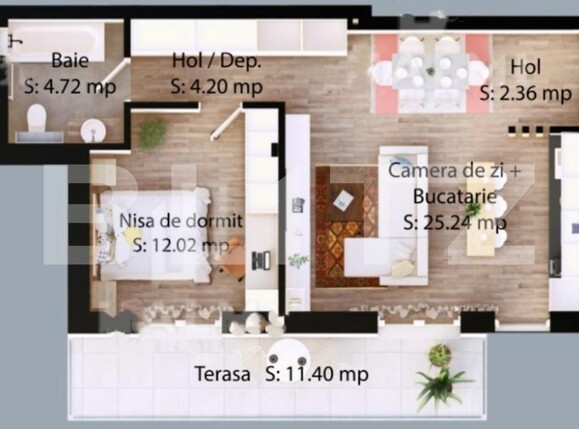Apartament de vânzare 2 camere Careiului - 206805AV | BLITZ Satu Mare | Poza6