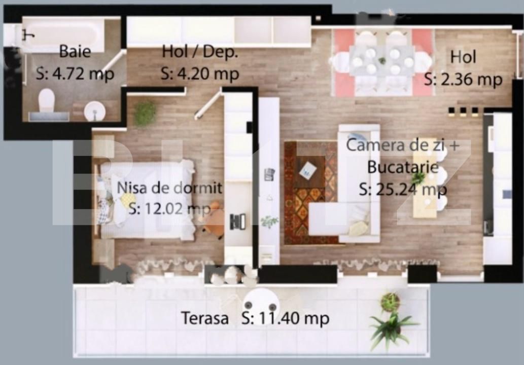 Apartament de vânzare 2 camere Careiului - 206805AV | BLITZ Satu Mare | Poza6
