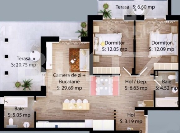 Apartament de vânzare 3 camere Micro 16 - 206806AV | BLITZ Satu Mare | Poza11