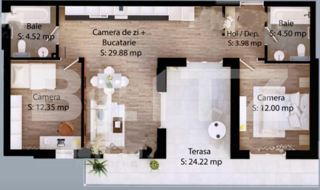 Apartament de vânzare 3 camere Careiului - 206811AV | BLITZ Satu Mare | Poza14