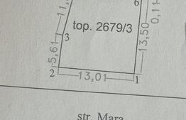 Teren intravilan de vânzare, 191 mp, front 13,01 metri, strada Mara