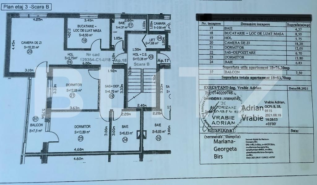 Apartament de vânzare 3 camere Exterior Vest - 100234AV | BLITZ Sibiu | Poza14