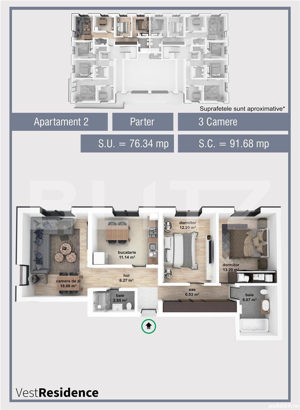 Apartament de vânzare 3 camere Nord - 107791AV | BLITZ Sibiu | Poza5