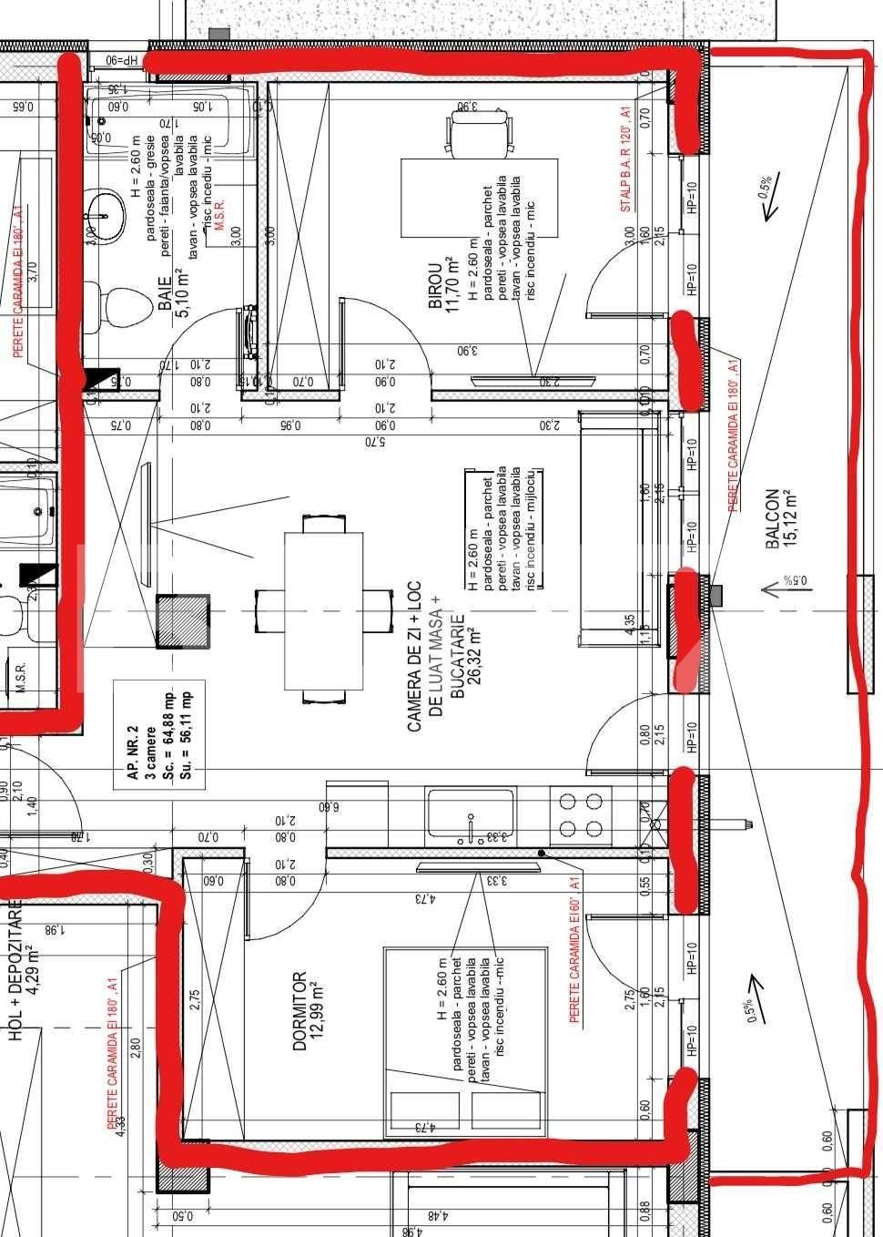 Apartament de vânzare 3 camere Ferneziu - 108074AV | BLITZ Sibiu | Poza3