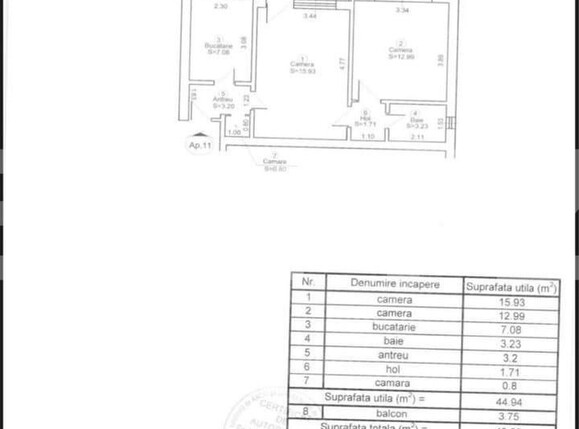 Apartament de vânzare 2 camere Trei Stejari - 108499AV | BLITZ Sibiu | Poza12