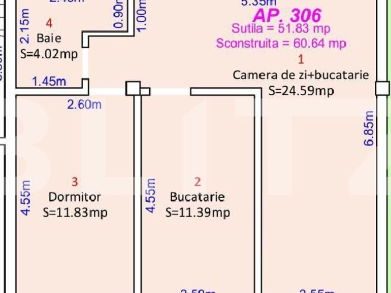 Apartament de închiriat 3 camere Șelimbăr - 113409AI | BLITZ Sibiu | Poza1