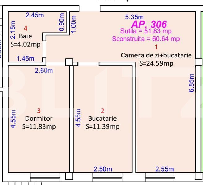 Apartament de închiriat 3 camere Șelimbăr - 113409AI | BLITZ Sibiu | Poza1