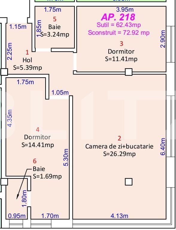 Apartament de închiriat 3 camere Sud Est - 113414AI | BLITZ Sibiu | Poza1