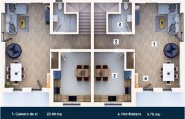 Duplex, 105 mp, teren, 250 mp, zona Arhitectilor